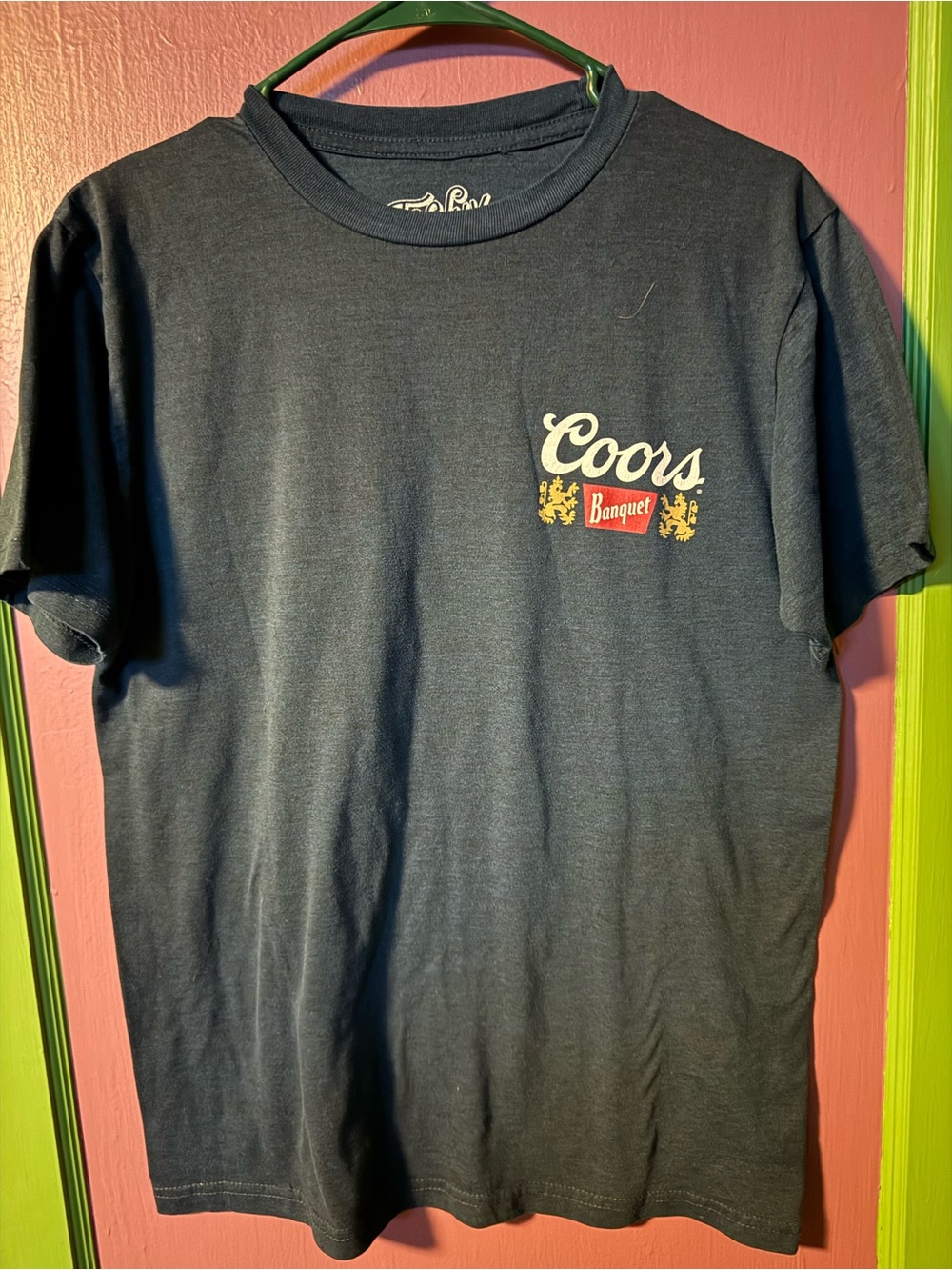 Coors Banquet Men's Short-Sleeve Crewneck T-Shirt in Navy